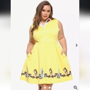 Her Universe Disney Beauty And The Beast Belle Retro Dress Plus Size